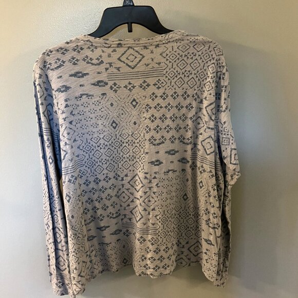 Sonoma Adaptive V Neck Blue Long Sleeved Shirt Large - Picture 3 of 6